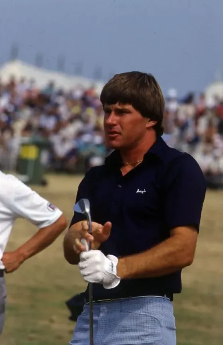 Framed Print : Nick Faldo golfer holding golf club June 1988