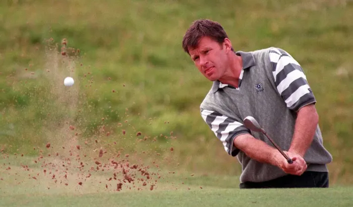 Framed Print : Nick Faldo during practice for Open Golf Championship July 1997 at Troon Framed Print : Nick Faldo during practice for Open Golf Championship July 1997 at Troon