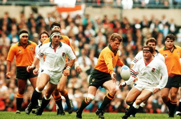 Framed Print : Nick Farr-Jones Rugby Union World Cup Final England against Australia