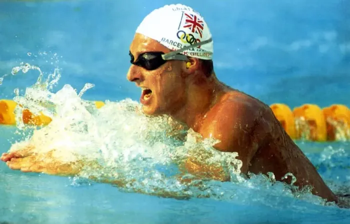 Framed Print : Nick Gillingham 200m Breaststroke Swimmer who received the Bronze Medal at The Olympic