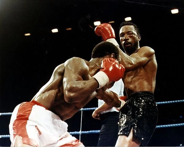 Nigel Benn boxer in fight with Chris Eubank