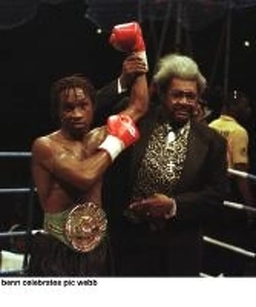 Nigel Benn with Don King after defeating Danny Perez at Wembley