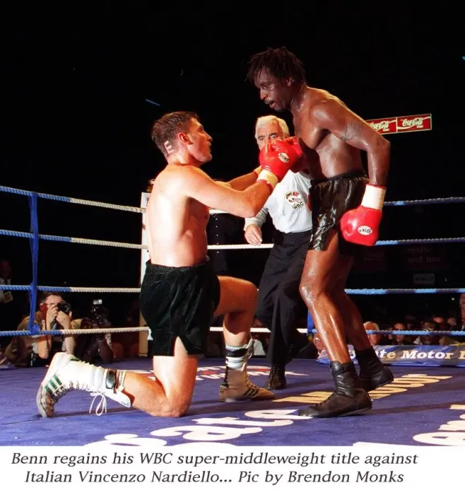 Framed Print : Nigel Benn regained his WBC super middleweight title with a win over Vincenzo Nardiello