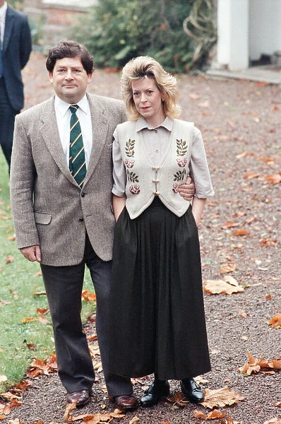 Nigel Lawson and his wife Therese pictured at their home, the day after his resignation