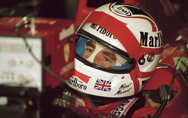 Nigel Mansell, British F1 racing driver at a Monza racetrack - 10  /  09  /  1989