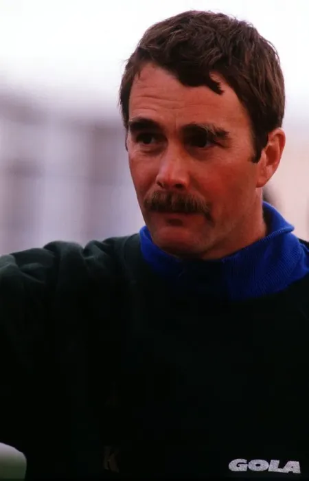 Framed Print : Nigel Mansell Motor Racing Formula One Driver taking part in the Television Programme Its Framed Print : Nigel Mansell Motor Racing Formula One Driver taking part in the Television Programme Its