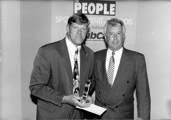 Nigel Spink (left) Aston Villa Goalkeeper at the Sports Merit Awards August 1991