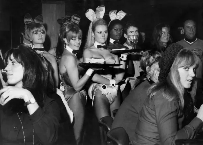 Framed Print : Night Bunny Girls. December 1967 P018506