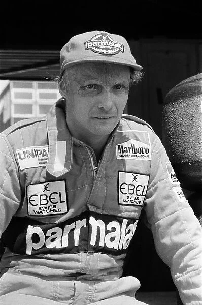 Niki Lauda pictured at Brands Hatch. July 1982