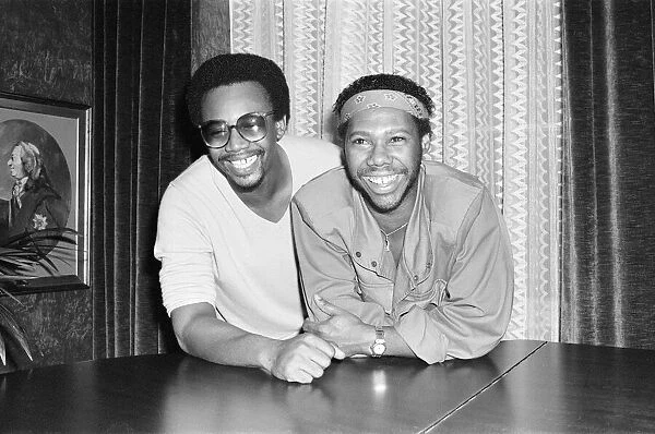 Nile Rodgers (l) and Bernard Edwards (r), founding members of music group, Chic