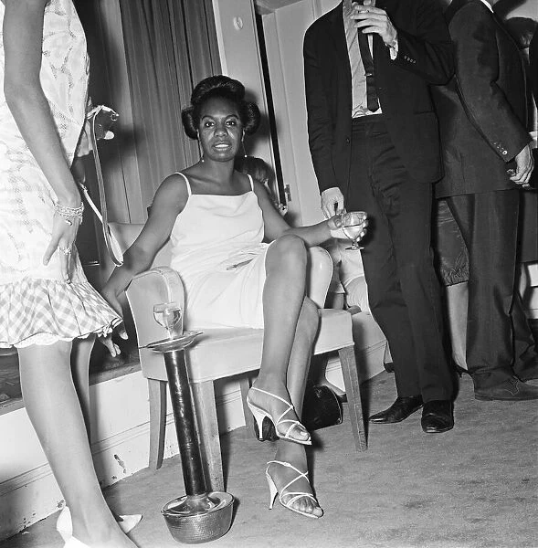Nina Simone, pictured at a press reception for her Philips Record Company