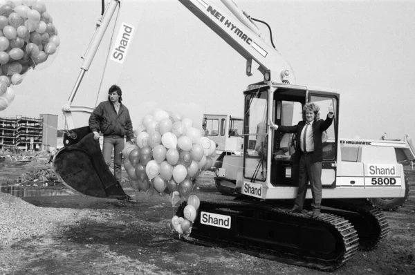 Noddy Holder and Don Powell of Slade launch work on a new ring road in Wolverhampton