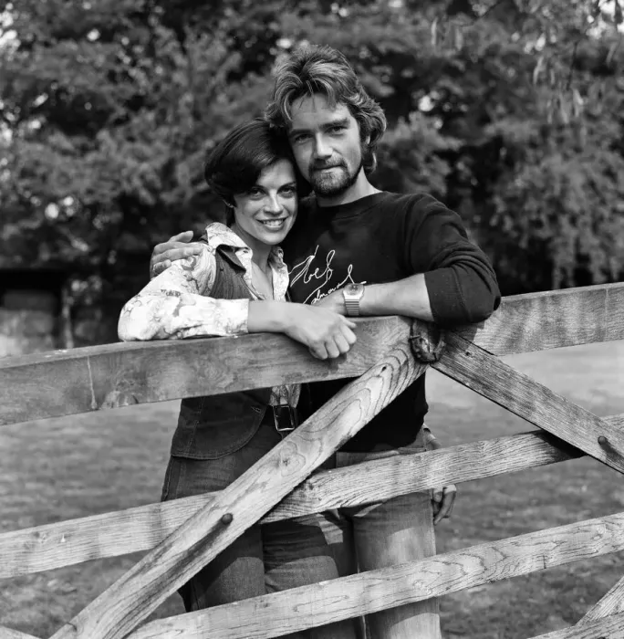 Framed Print : Noel Edmonds pictured at home in Suffolk with his wife Gillian. 9th August 1976 Framed Print : Noel Edmonds pictured at home in Suffolk with his wife Gillian. 9th August 1976