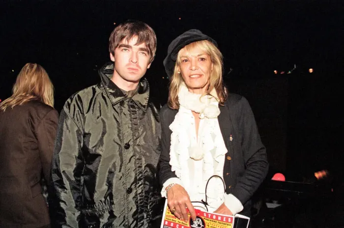 Framed Print : Noel Gallagher and Anita Pallenberg at the launch of The Rolling Stones Framed Print : Noel Gallagher and Anita Pallenberg at the launch of The Rolling Stones