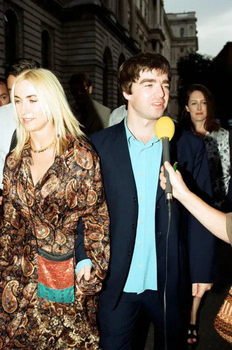 Framed Print : Noel Gallagher and his girlfriend Meg Matthews at 10 Downing Street for a party held by Framed Print : Noel Gallagher and his girlfriend Meg Matthews at 10 Downing Street for a party held by
