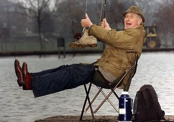 Norman Lumsden Actor sitting down doing a spot of fishing