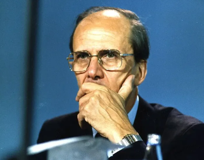 Framed Print : Norman Tebbit Conservative MP At Conservative Press Conference Dbase