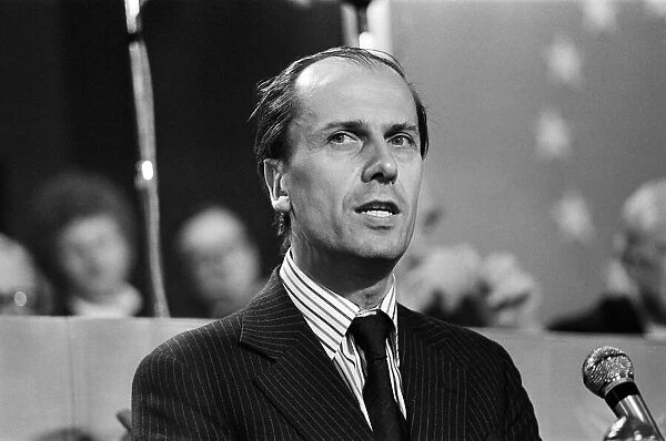 Norman Tebbit at the Conservative party conference. October 1977