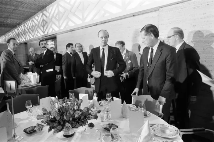 Framed Print : Norman Tebbit at The Savoy Luncheon. 10th June 1986 Framed Print : Norman Tebbit at The Savoy Luncheon. 10th June 1986