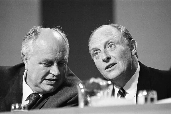 Norman Willis, General Secretary of the Trades Union Congress with Neil Kinnock
