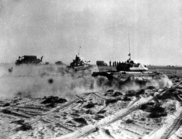 North Africa November 1942 Crusader tanks mounted with 6 pounder guns seen here in
