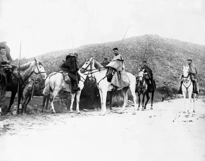 Framed Print : North African Soldiers of the Uhlan patrol during World War One Circa 1916