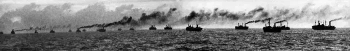 Framed Print : North Atlantic Convoy making its way to the United States of America