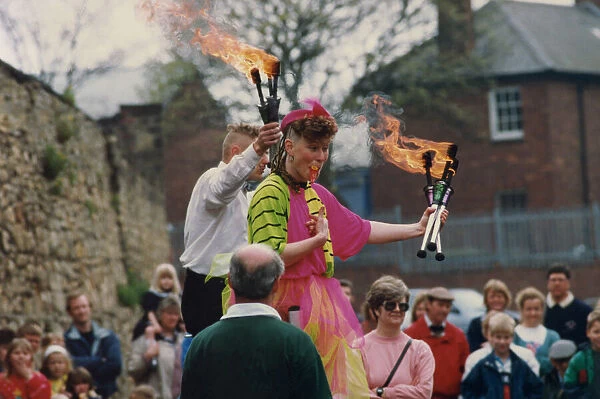 North East Festivals Circus performers at The May Day Festival at Tynemouth 2 May