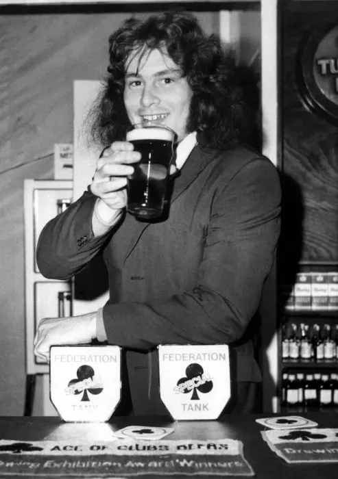 Framed Print : North East Festivals Happy beer drinkers at the Tyneside Beer Festivle 23 April