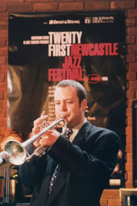 Framed Print : North East Festivals Musician Paul Evans launches the 21st Newcastle Jazz Festival Framed Print : North East Festivals Musician Paul Evans launches the 21st Newcastle Jazz Festival