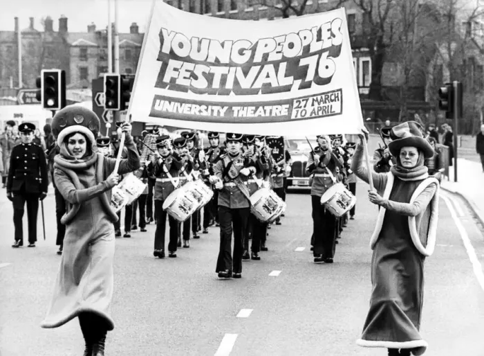 Framed Print : North East Festivals Students Ceinwen Morgan- Jones, right, and Julia Robson, left