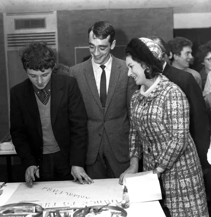 Framed Print : North East Royal Visit - Princess Margaret flew into Newcastle Airport
