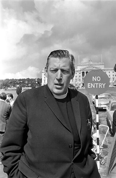 Northern Ireland August 1969. Reverend Ian Paisley seen here at Stormont