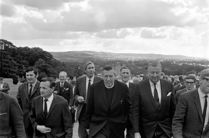 Framed Print : Northern Ireland August 1969. Reverend Ian Paisley seen here at Stormont