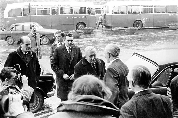 Northern Ireland November 1971, Prime Minister Harold Wilson seen here meeting the troops