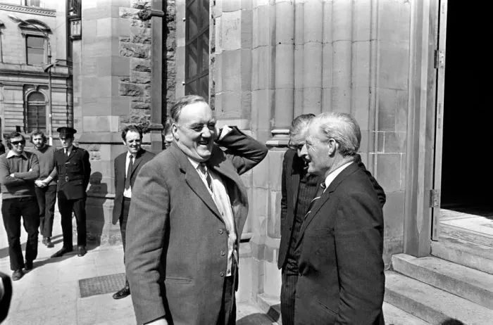 Framed Print : Northern Ireland Secretary Willie Whitelaw seen here in Londonderry Framed Print : Northern Ireland Secretary Willie Whitelaw seen here in Londonderry