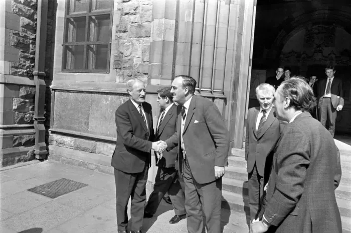 Framed Print : Northern Ireland Secretary Willie Whitelaw seen here in Londonderry Framed Print : Northern Ireland Secretary Willie Whitelaw seen here in Londonderry