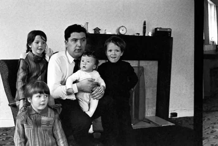 Framed Print : Northern Ireland September 1969. Ulster MP John hume seen here with his children, Aine(7)