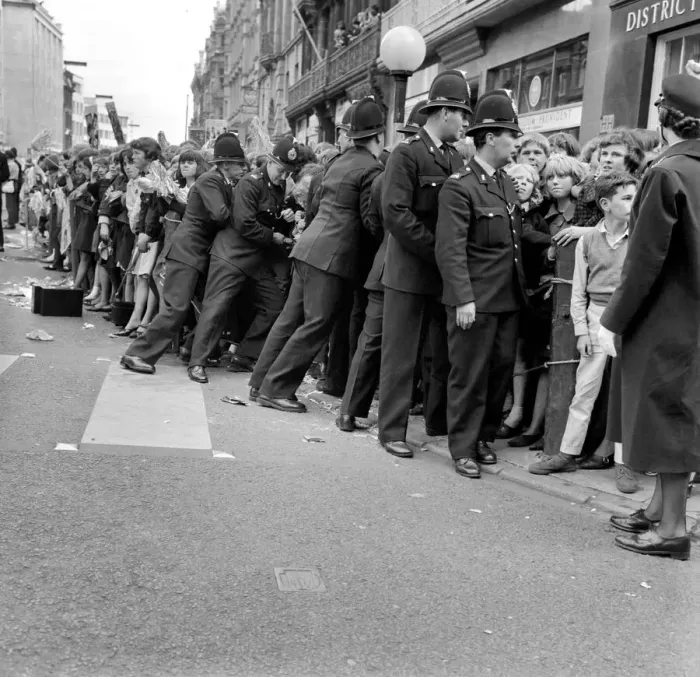 Framed Print : Northern premiere of The Beatles film A Hard Days Night in Liverpool