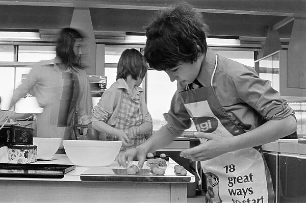 Northfield School, Billingham, Stockton-on-Tees, Circa 1978. Cookery Class