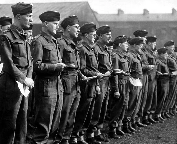 Northumberland Home Guard units attend a St Georges Day service at St James