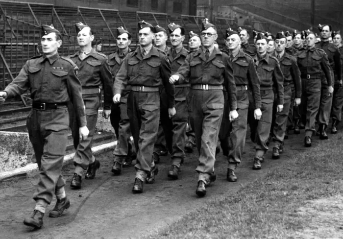 Framed Print : Northumberland Home Guard units attend a St Georges Day service at St James