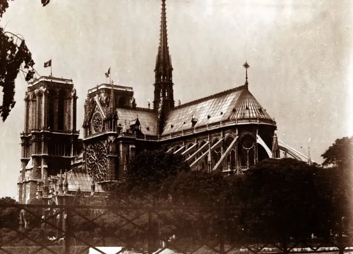 Framed Print : Notre Dame Cathedral in Paris, France - Exterior Old Ruined Building Framed Print : Notre Dame Cathedral in Paris, France - Exterior Old Ruined Building