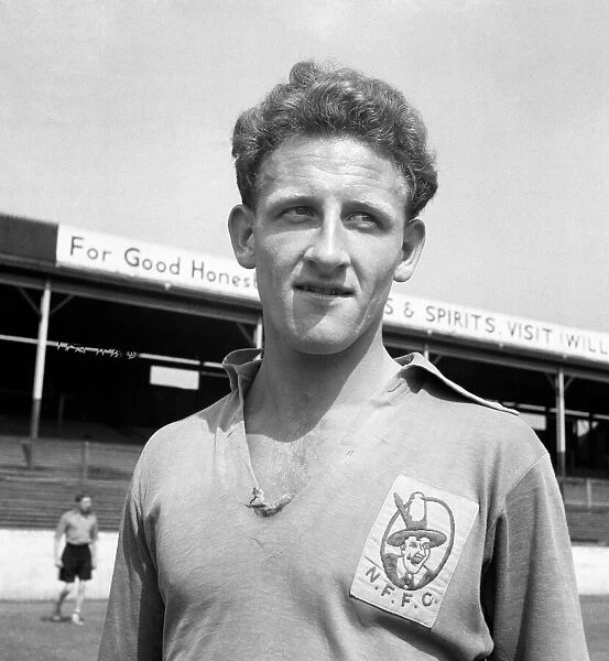 Nottingham Forest team training session, 6th August 1950. Pictured is Geoff Thomas