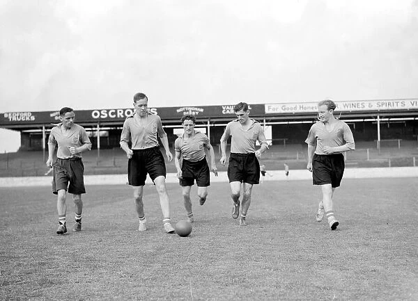 Nottingham Forest team training session, 6th August 1950