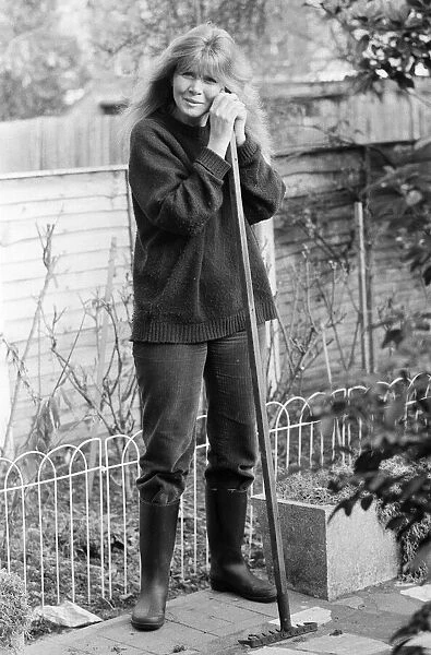 Novelist Jilly Cooper pictured at home in Putney. 1st December 1978