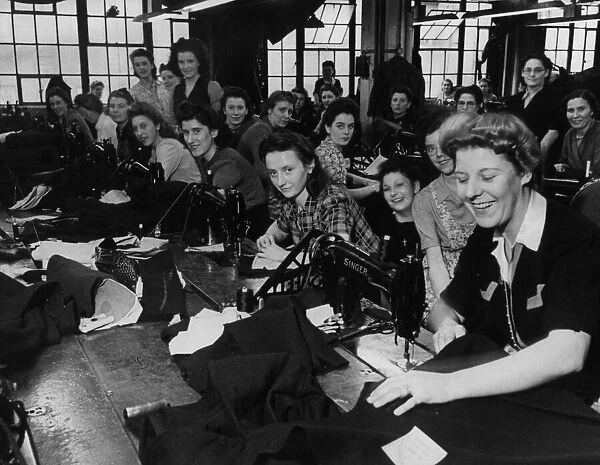 The November 1943 The Navy Line, making Navy clothes at the Lotary Naval Garment