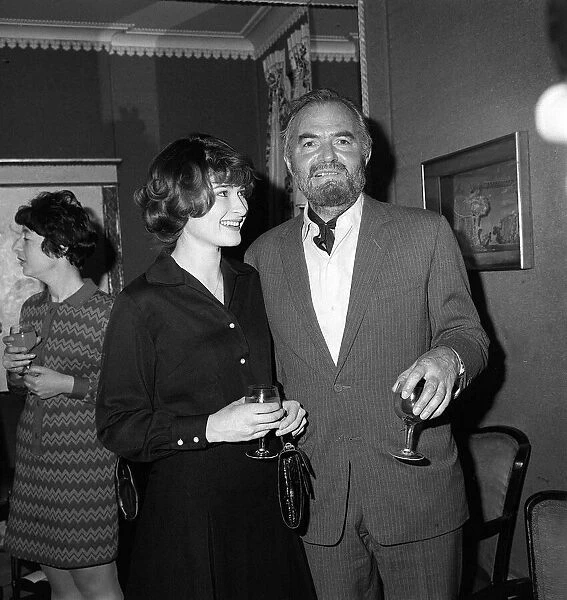 November 1969 Actress At a reception held for Actor James Mason (R