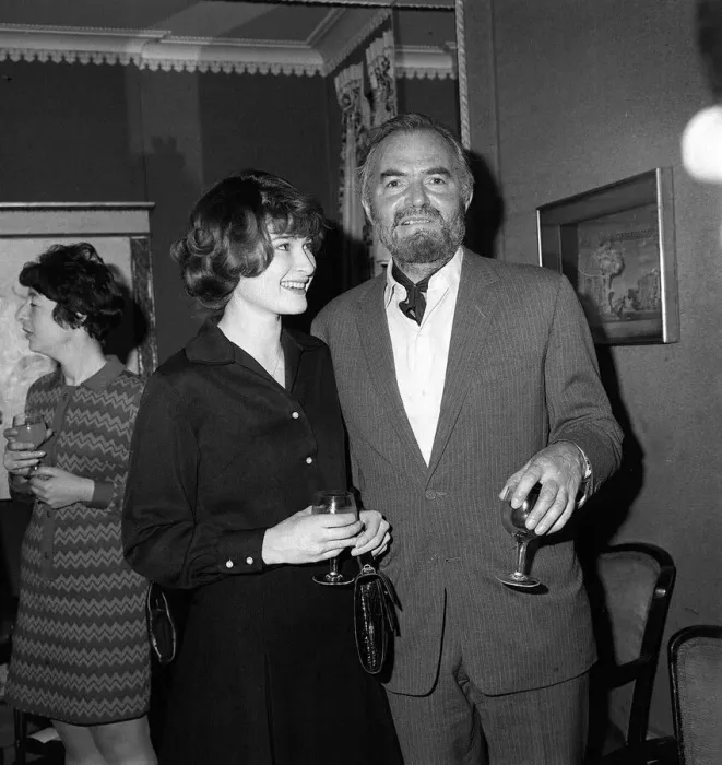 Framed Print : November 1969 Actress At a reception held for Actor James Mason (R