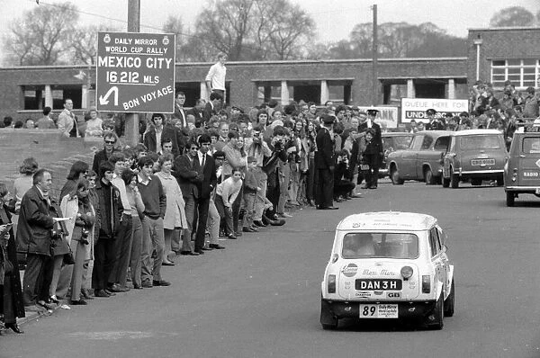 Number 89 The Conroy Motors Austin Mini Coopers seen here leaving Wembley at the start